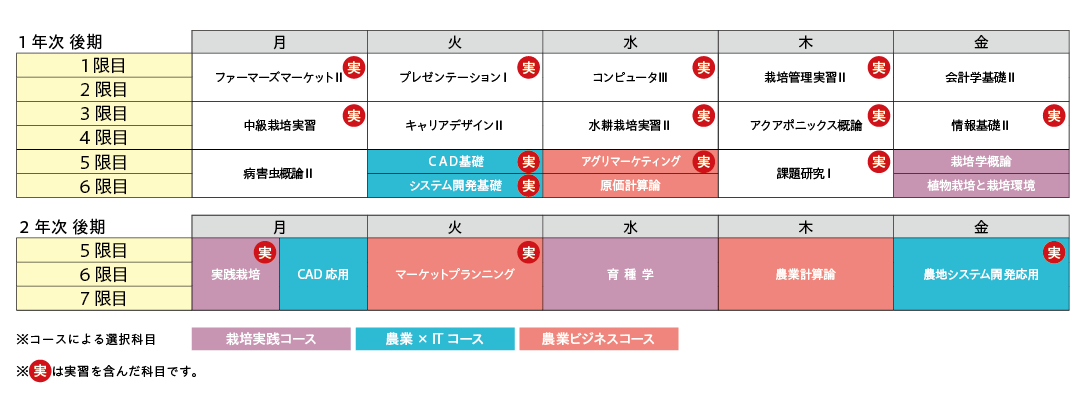 １週間の時間割